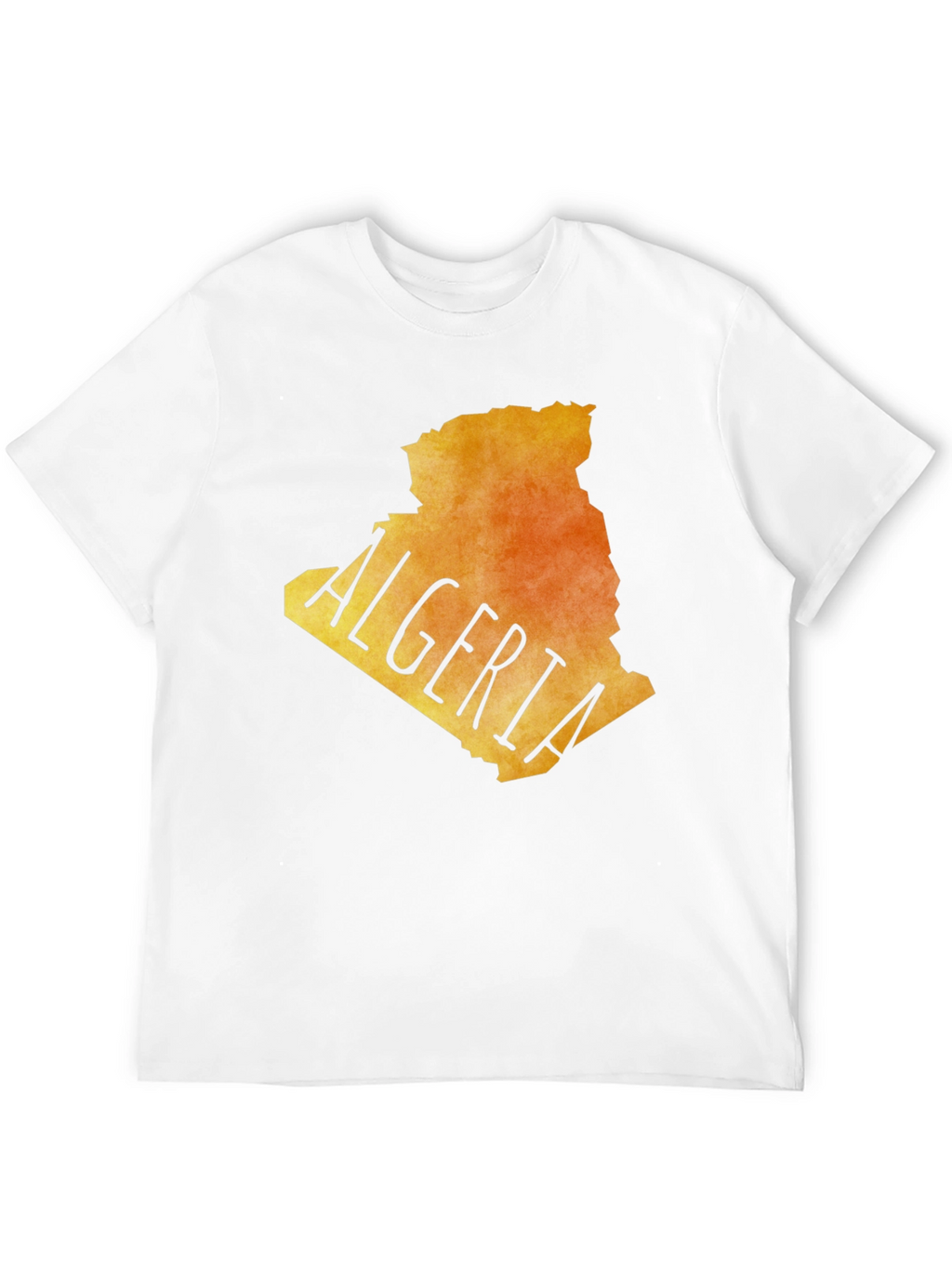 Algeria Map Graphic Tee - Black Cotton Blend T-Shirt