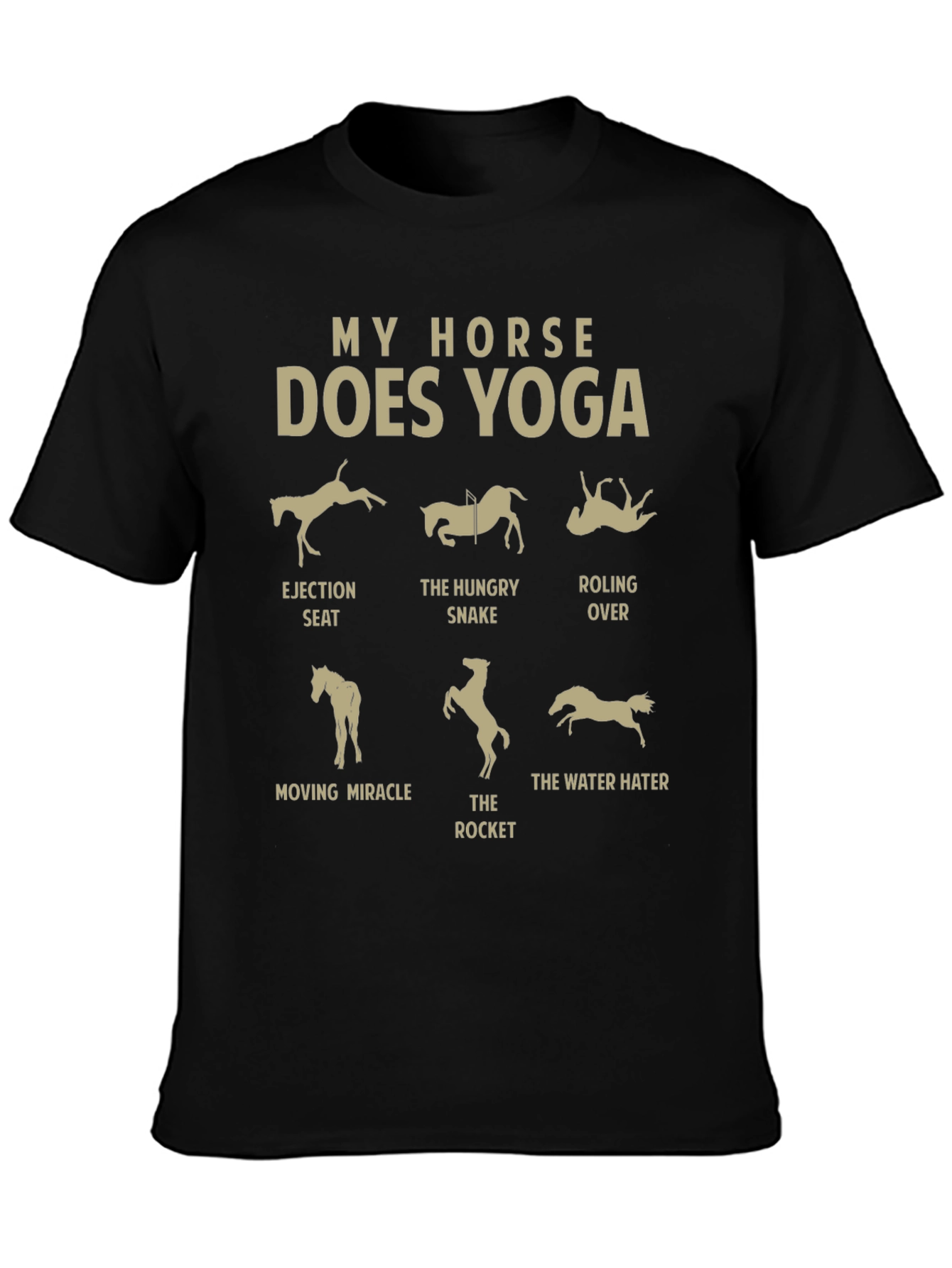 My Horse Does Yoga T-Shirt: Equestrian Funny Tee