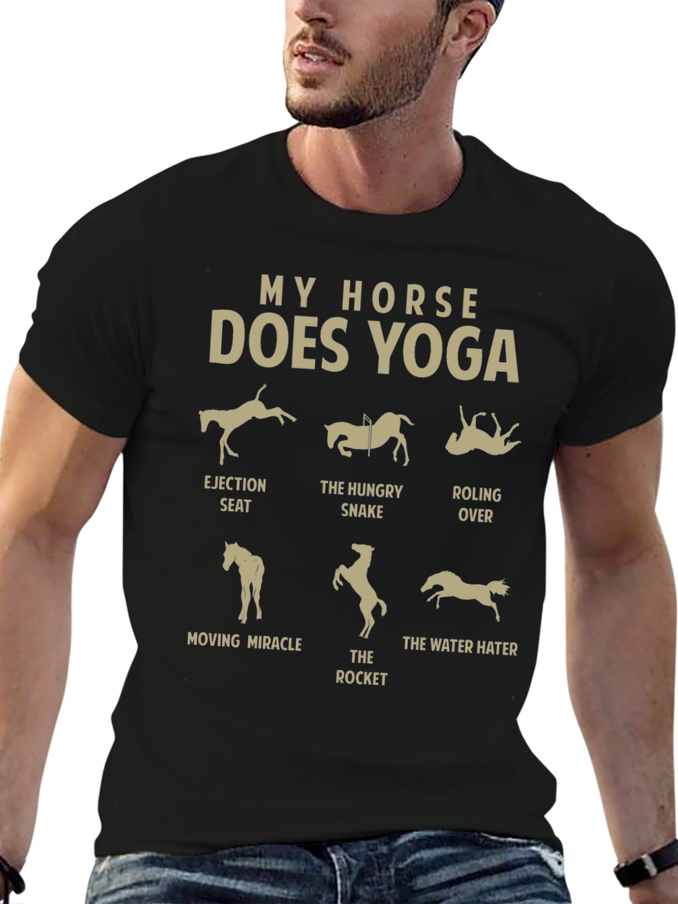 My Horse Does Yoga T-Shirt: Equestrian Funny Tee