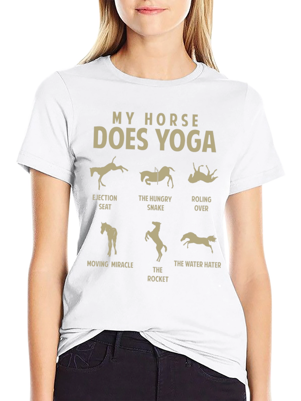My Horse Does Yoga T-Shirt: Equestrian Funny Tee
