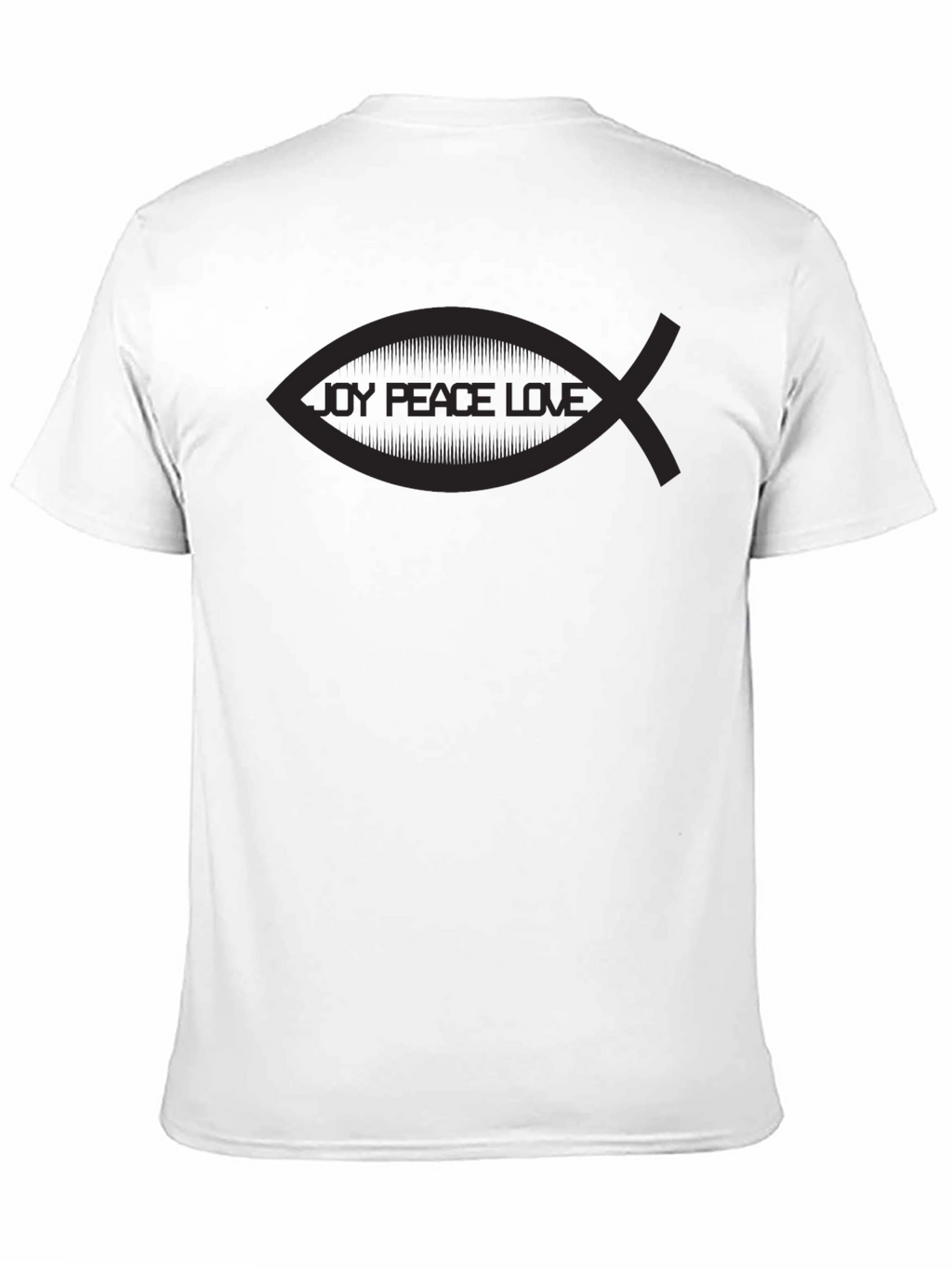 Joy Peace Love Christian Fish Graphic T-Shirt