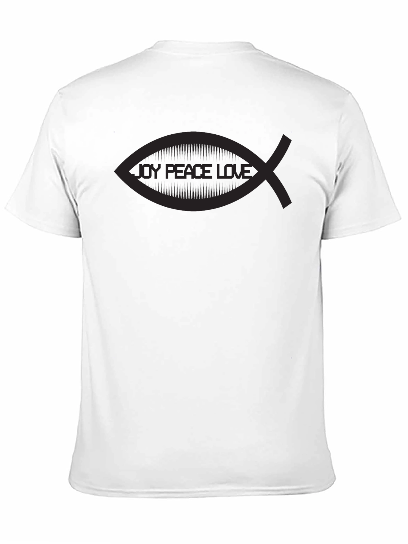 Joy Peace Love Christian Fish Graphic T-Shirt