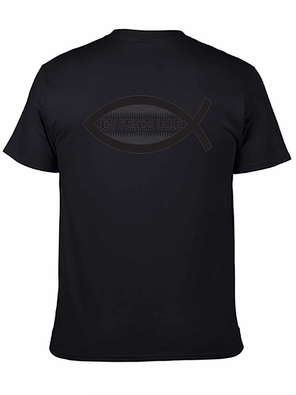 Joy Peace Love Christian Fish Graphic T-Shirt
