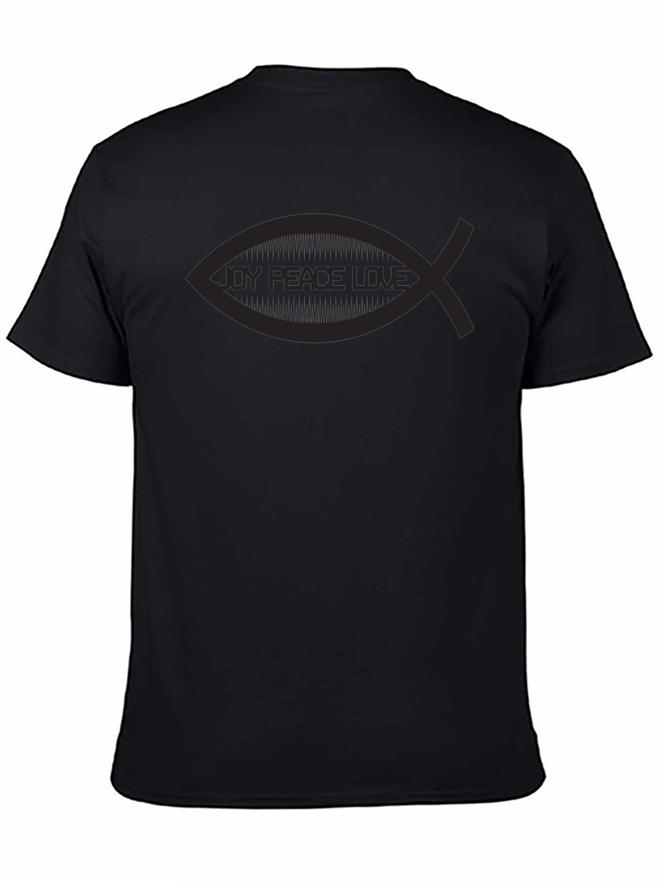 Joy Peace Love Christian Fish Graphic T-Shirt