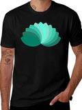 Lotus Petal Graphic Black T-Shirt