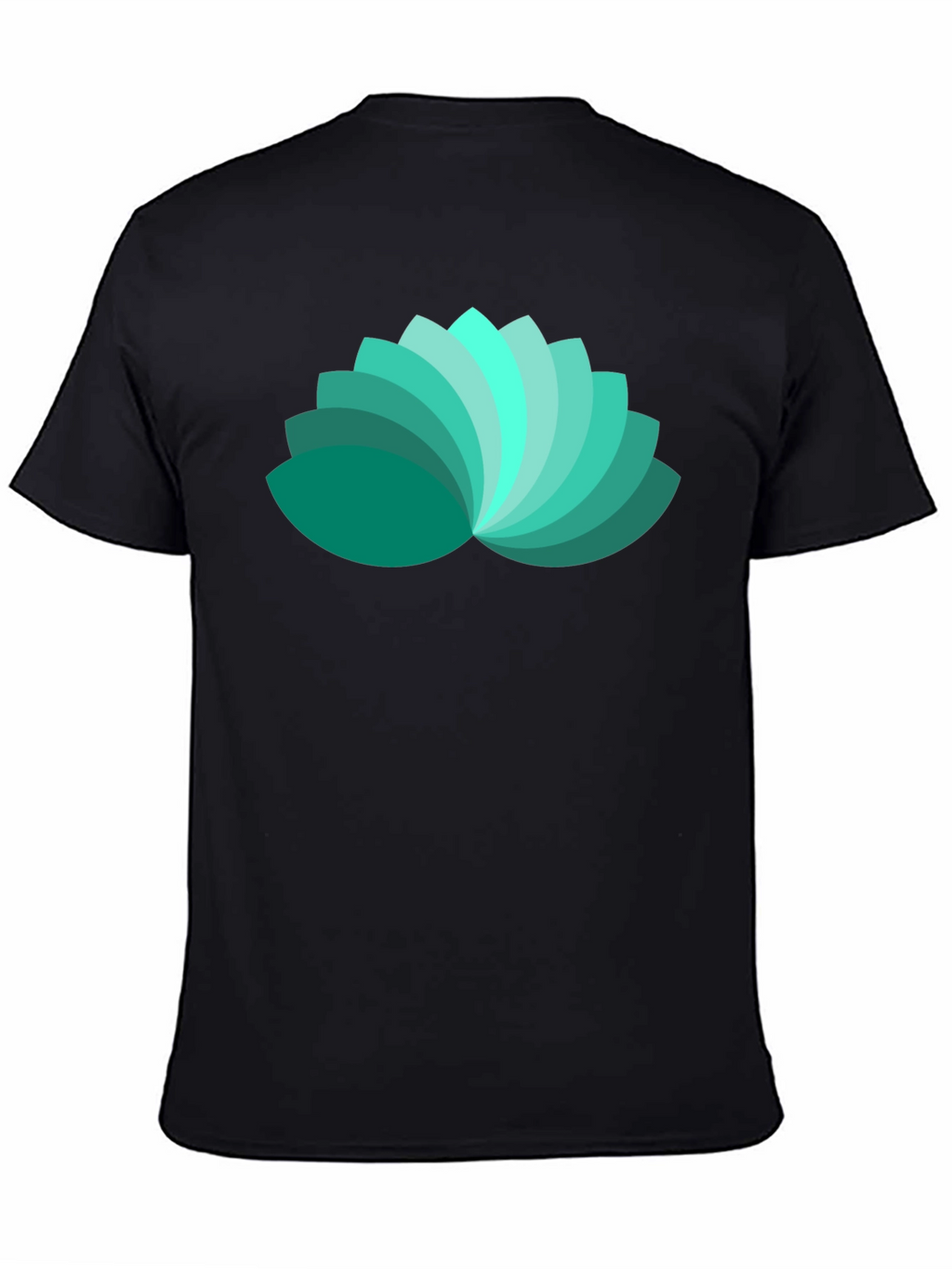Lotus Petal Graphic Black T-Shirt