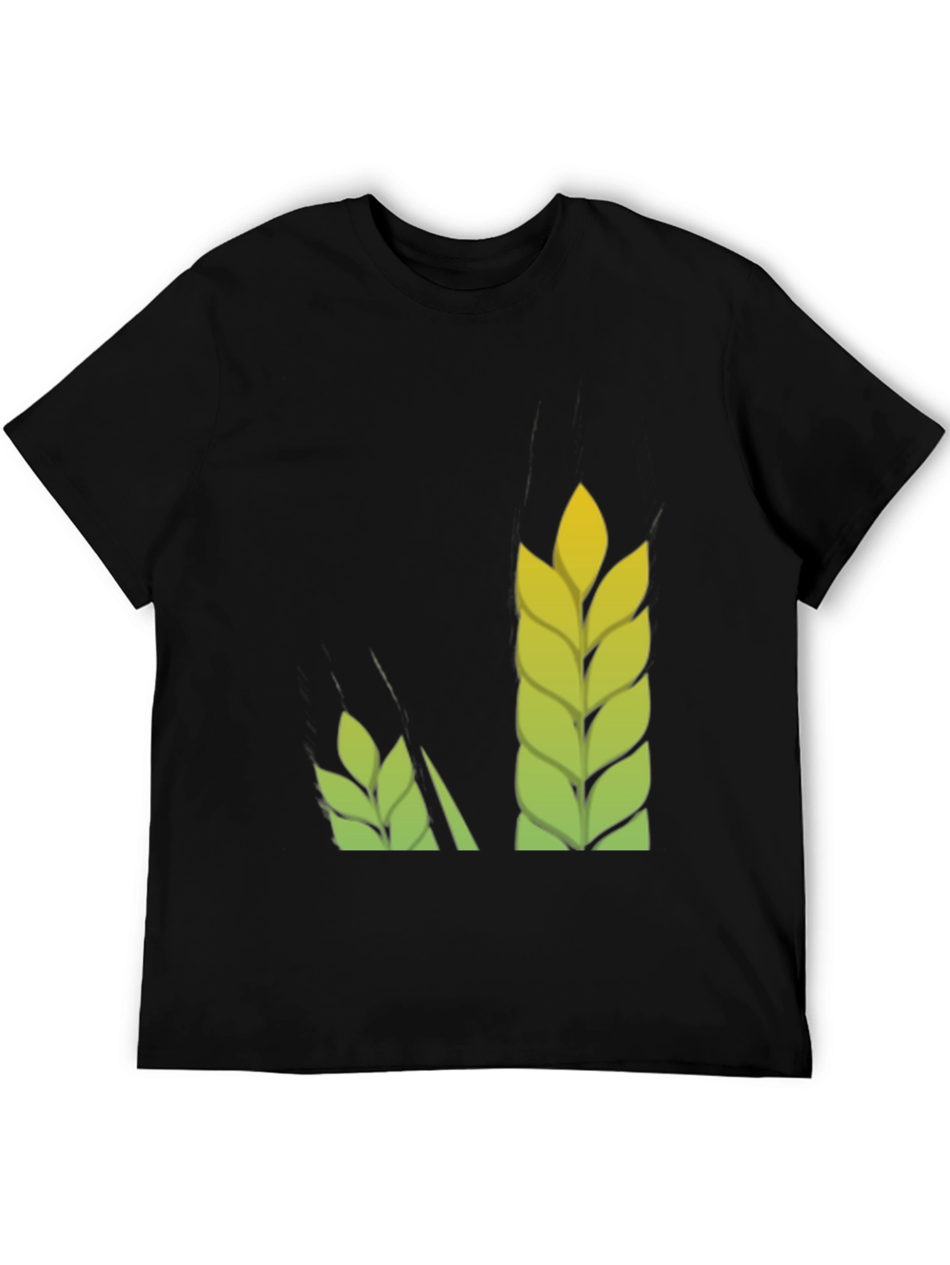 Wheat Graphic Tee - Black Cotton T-Shirt