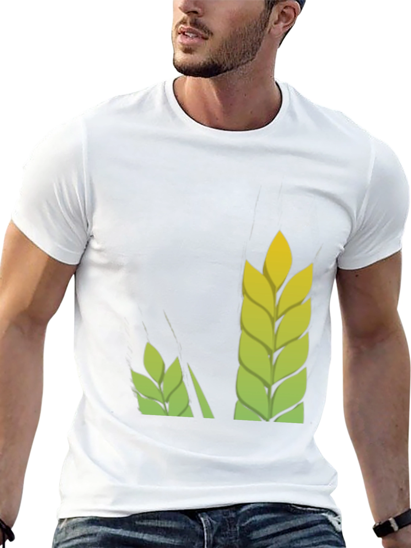 Wheat Graphic Tee - Black Cotton T-Shirt