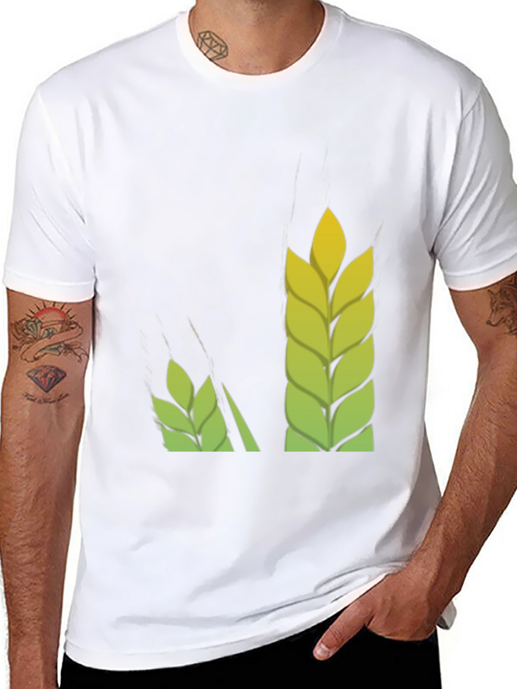 Wheat Graphic Tee - Black Cotton T-Shirt