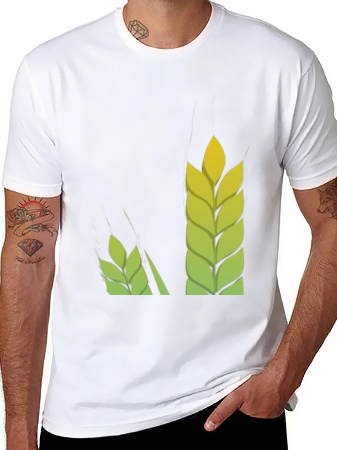 Wheat Graphic Tee - Black Cotton T-Shirt