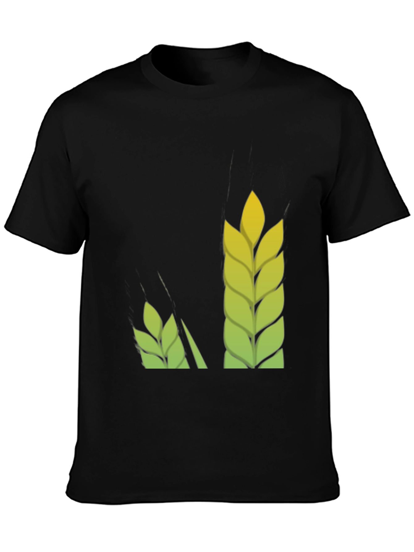 Wheat Graphic Tee - Black Cotton T-Shirt