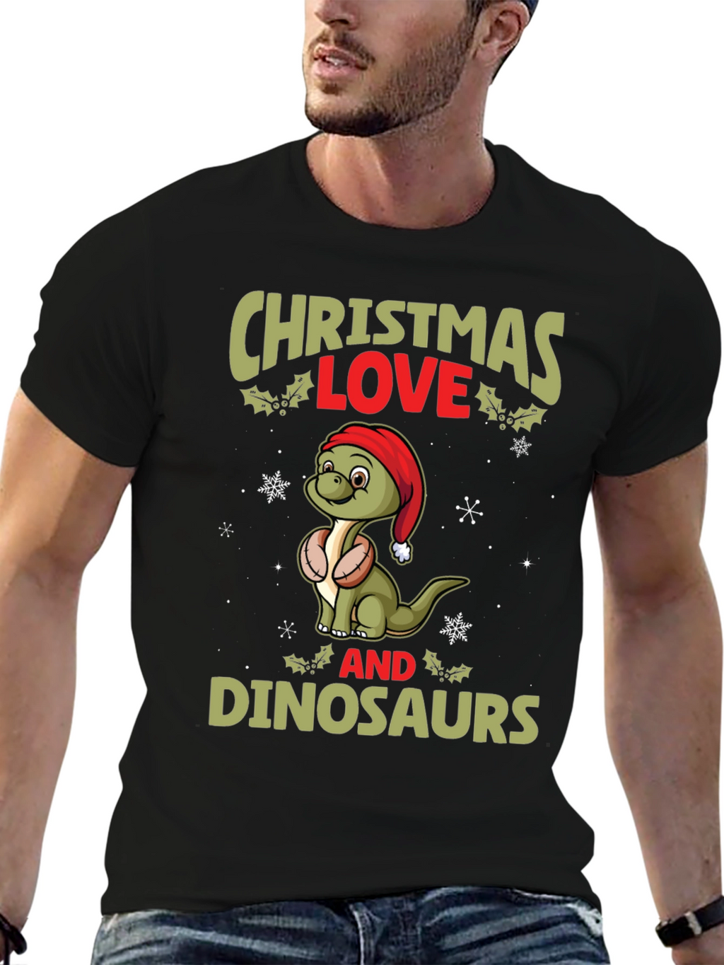 Christmas Love Dinosaurs T-Shirt