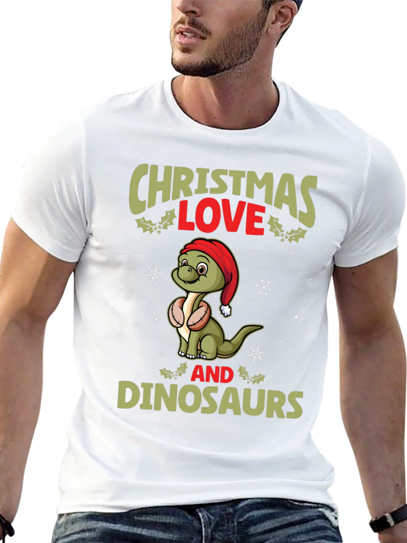 Christmas Love Dinosaurs T-Shirt