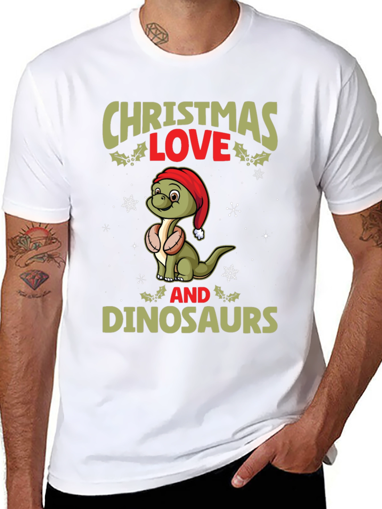 Christmas Love Dinosaurs T-Shirt