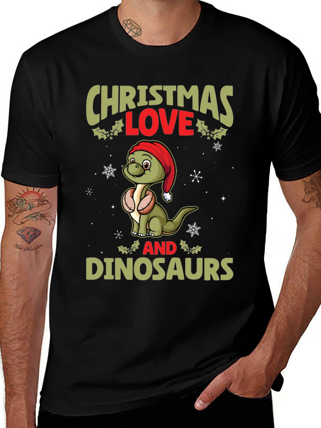 Christmas Love Dinosaurs T-Shirt