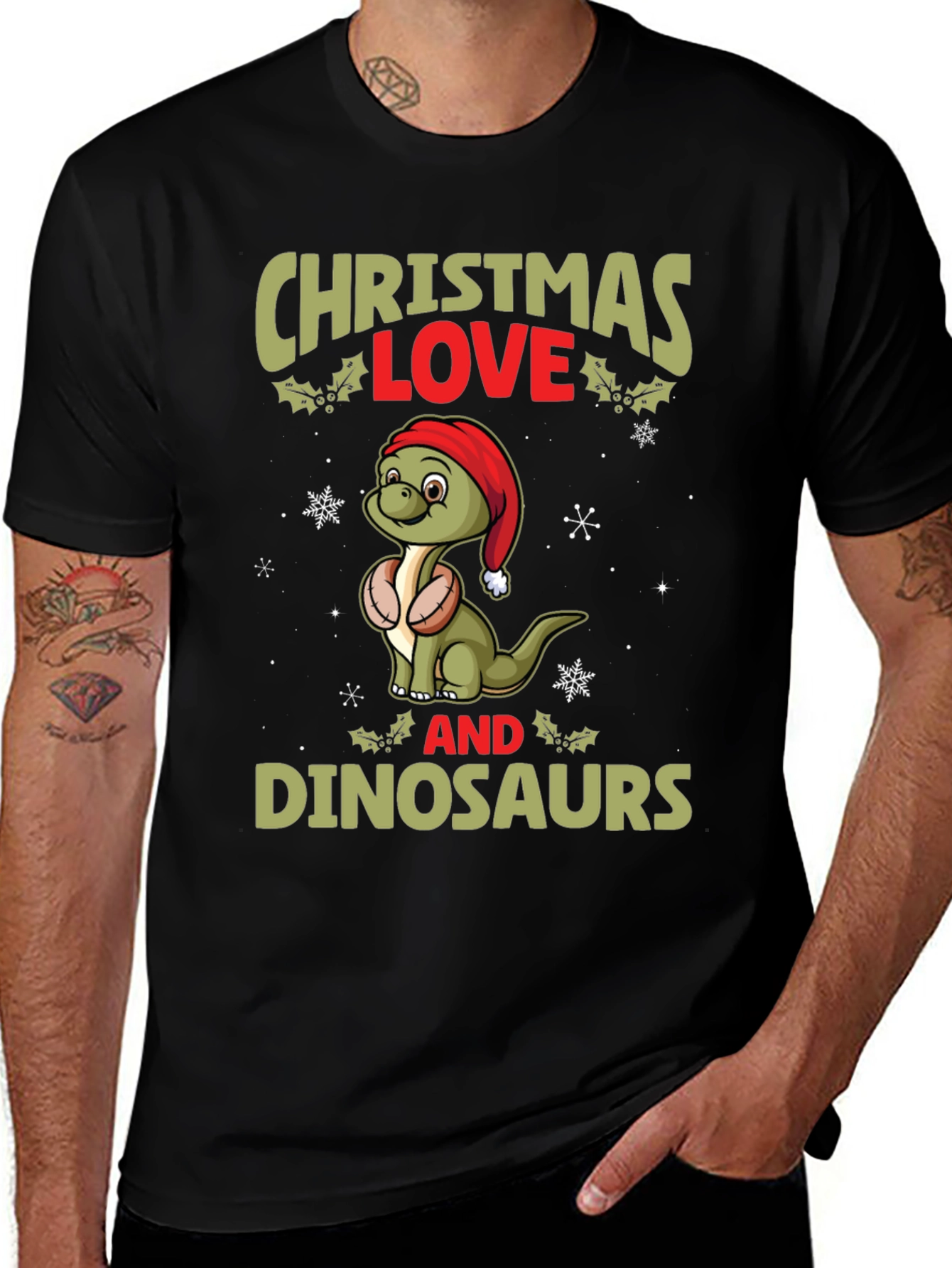 Christmas Love Dinosaurs T-Shirt
