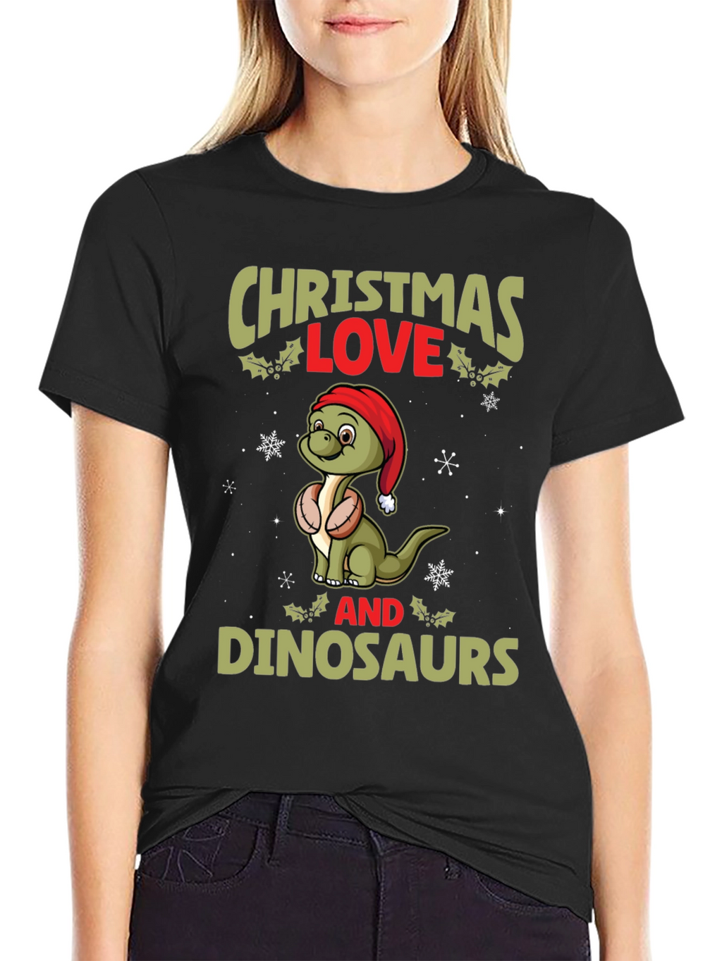 Christmas Love Dinosaurs T-Shirt