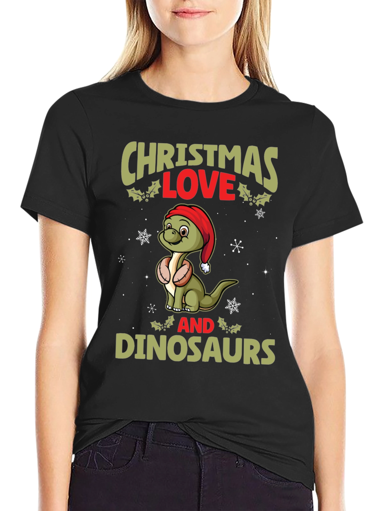Christmas Love Dinosaurs T-Shirt
