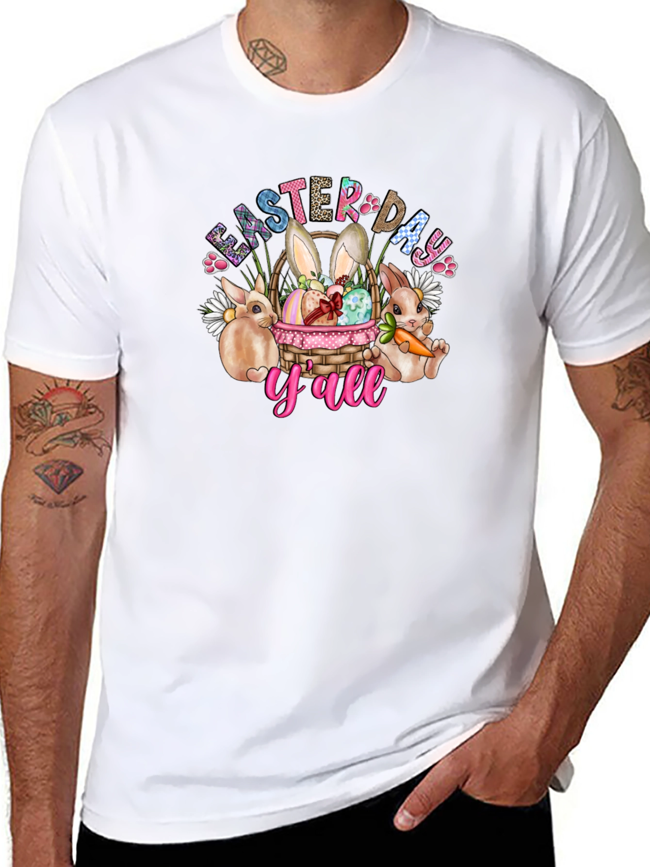 Easter Day Yall Black T-Shirt