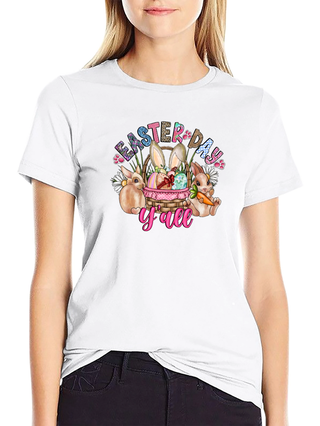 Easter Day Yall Black T-Shirt