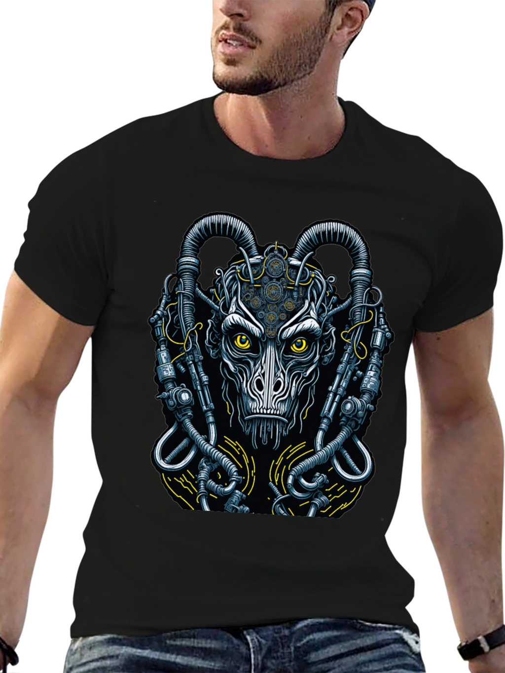 Steampunk Demon Graphic T-Shirt