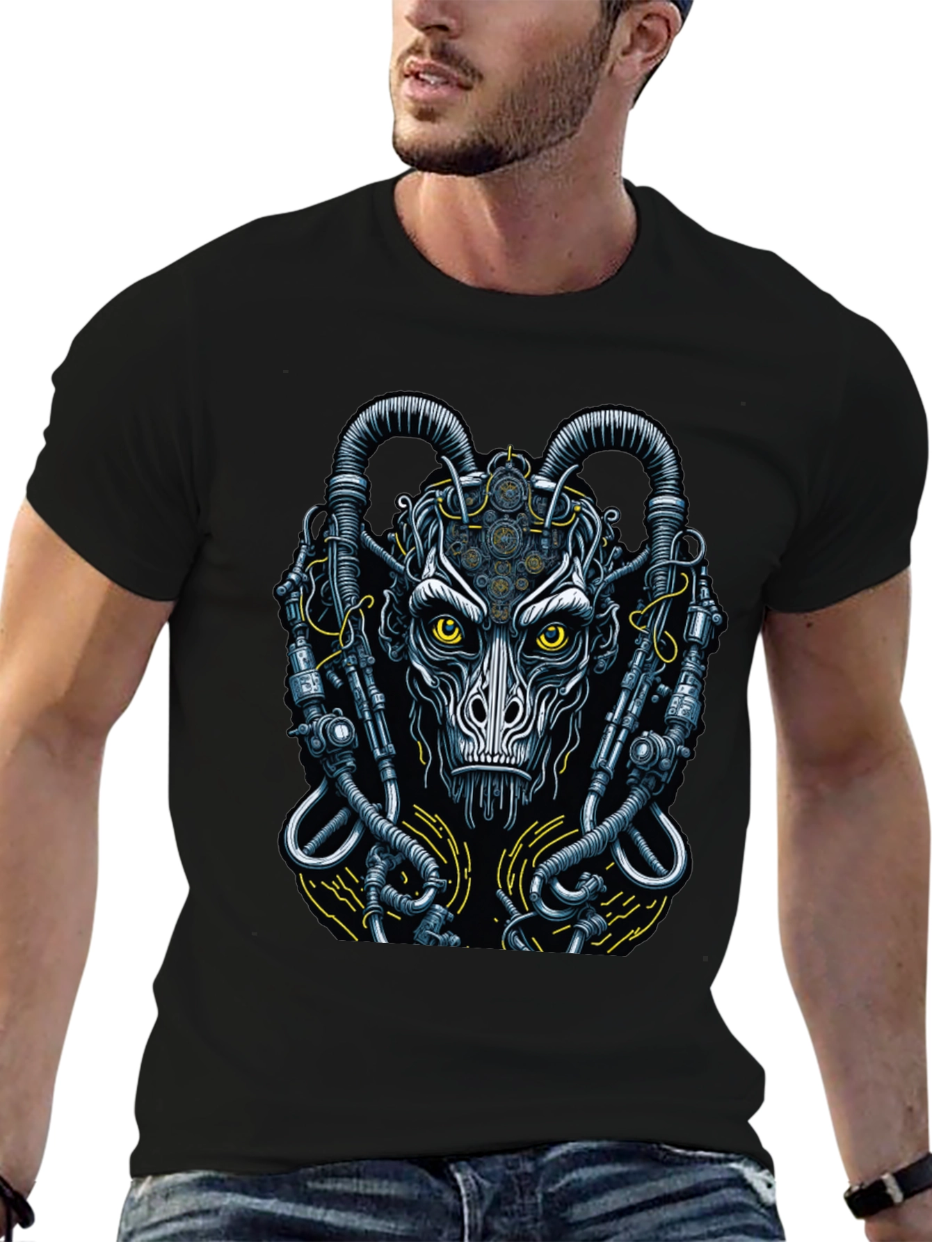 Steampunk Demon Graphic T-Shirt