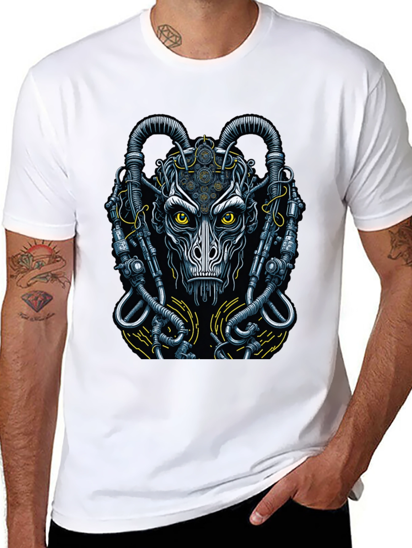 Steampunk Demon Graphic T-Shirt