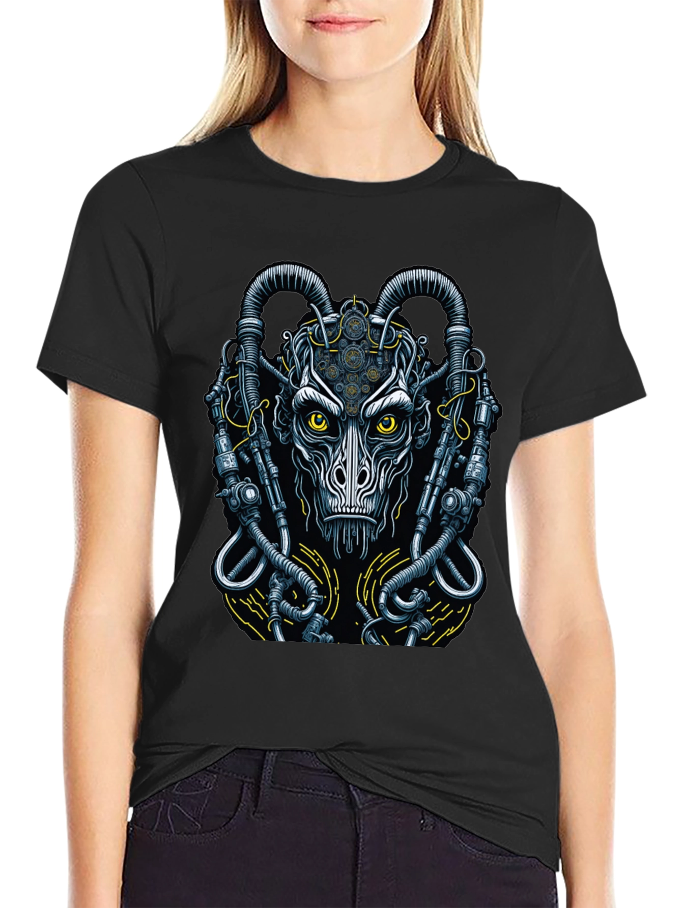 Steampunk Demon Graphic T-Shirt
