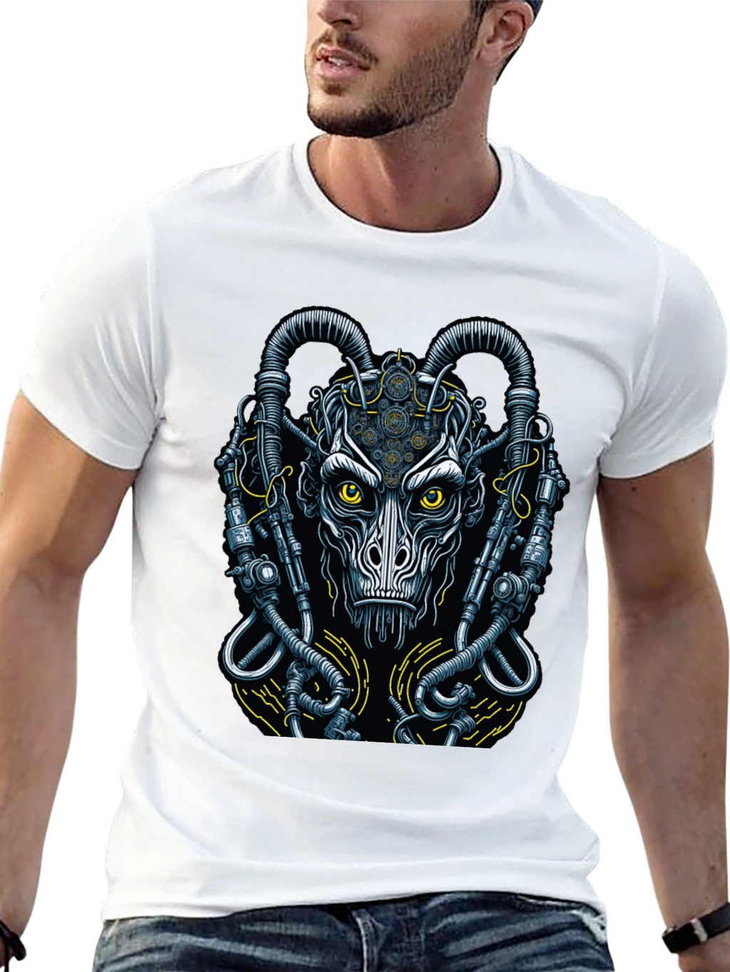 Steampunk Demon Graphic T-Shirt