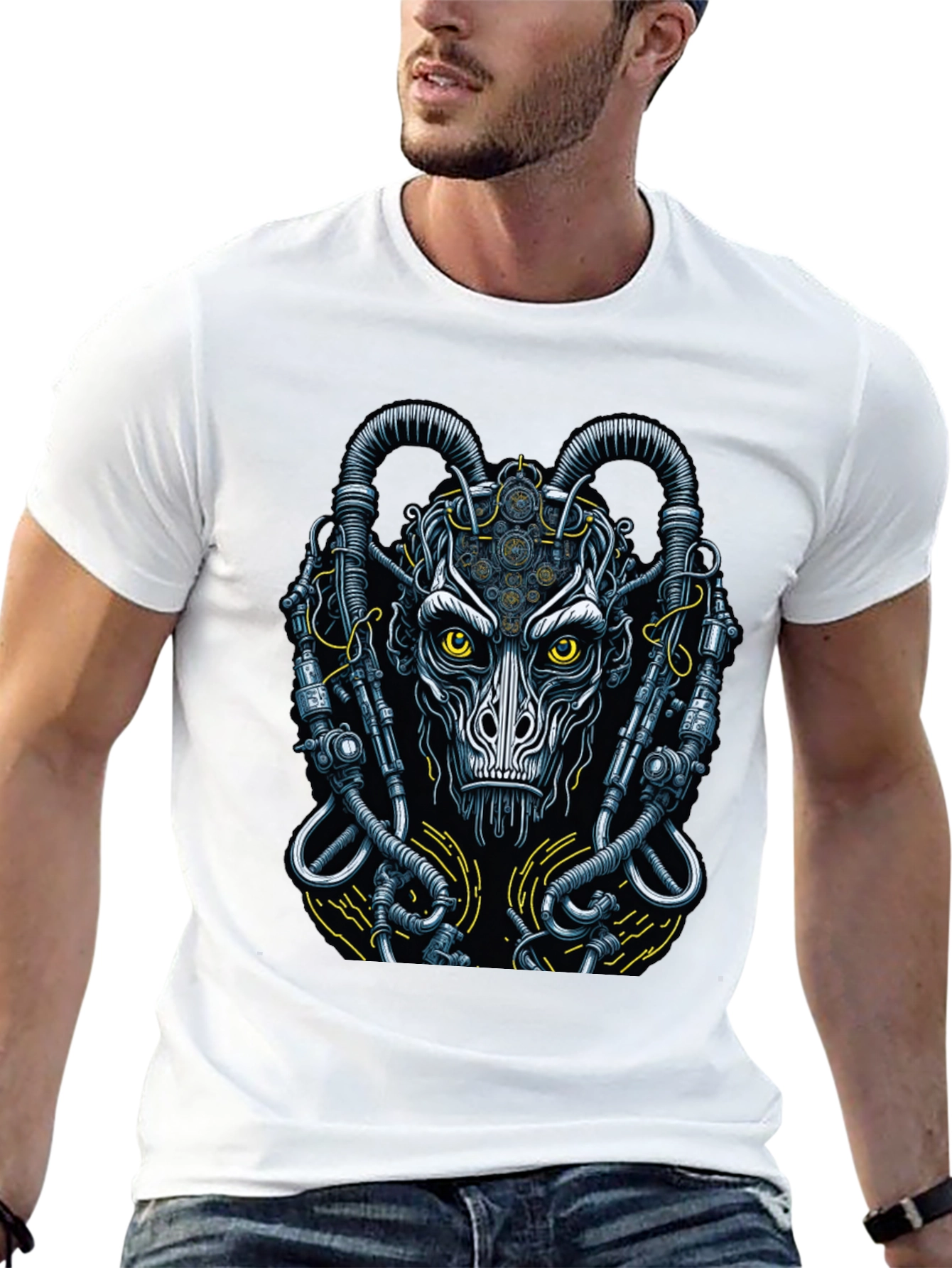 Steampunk Demon Graphic T-Shirt