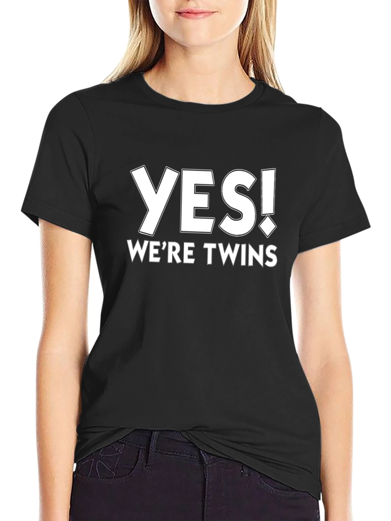 Yes! Were Twins Black T-Shirt