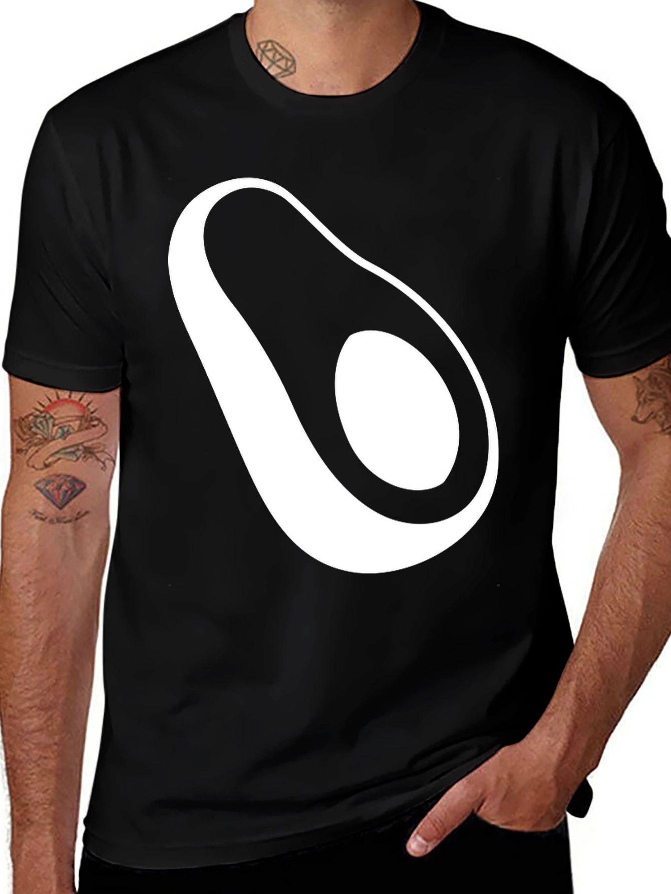 Avocado Graphic Tee - Stylish Black T-Shirt