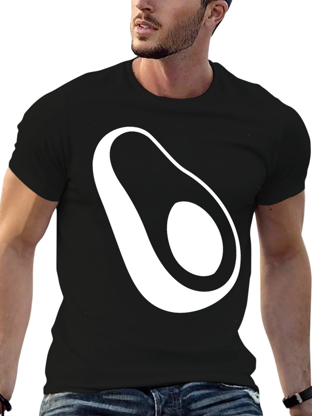 Avocado Graphic Tee - Stylish Black T-Shirt