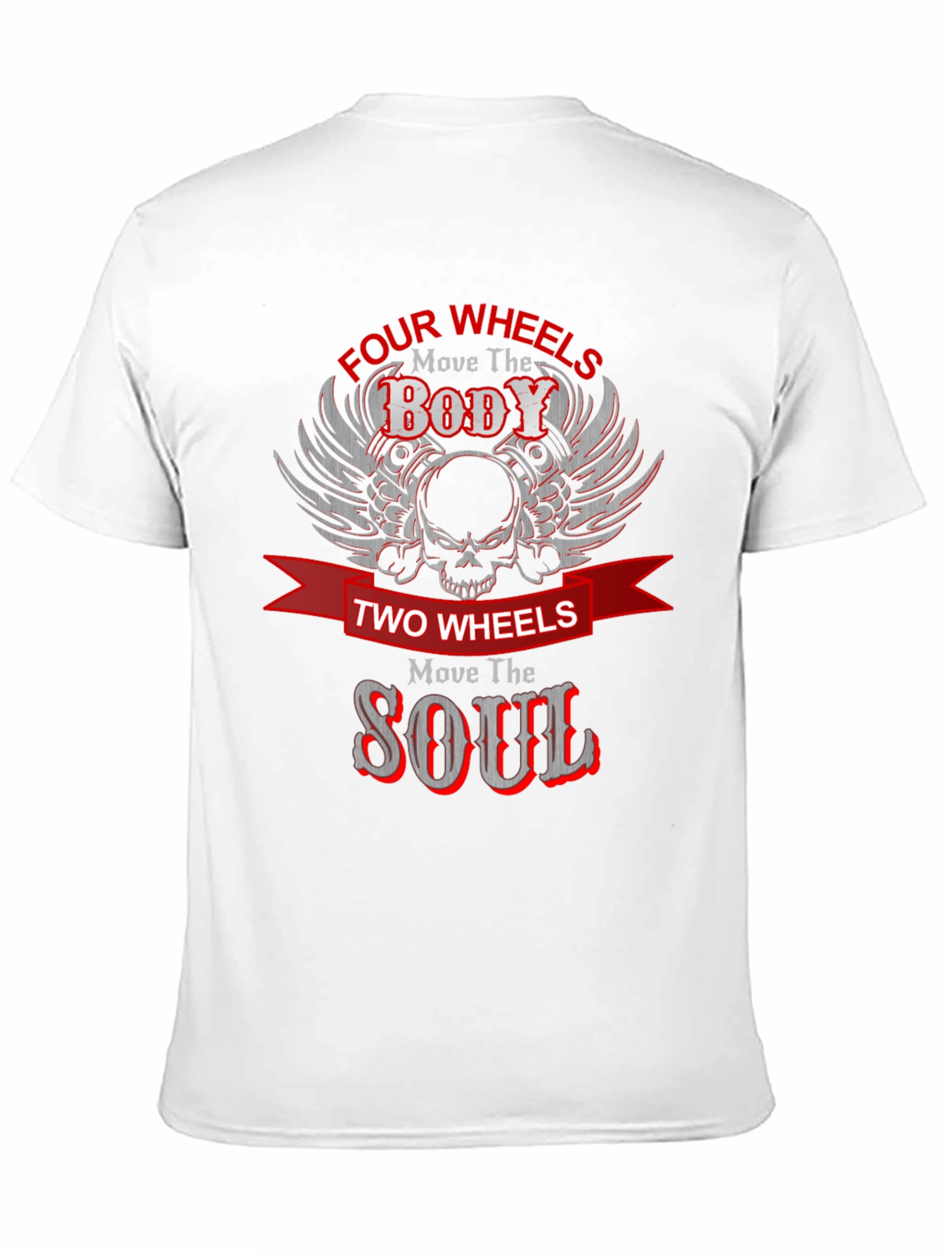 Four Wheels Move the Body Black Graphic Tee