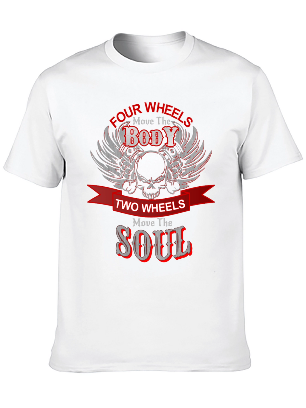 Four Wheels Move the Body Black Graphic Tee