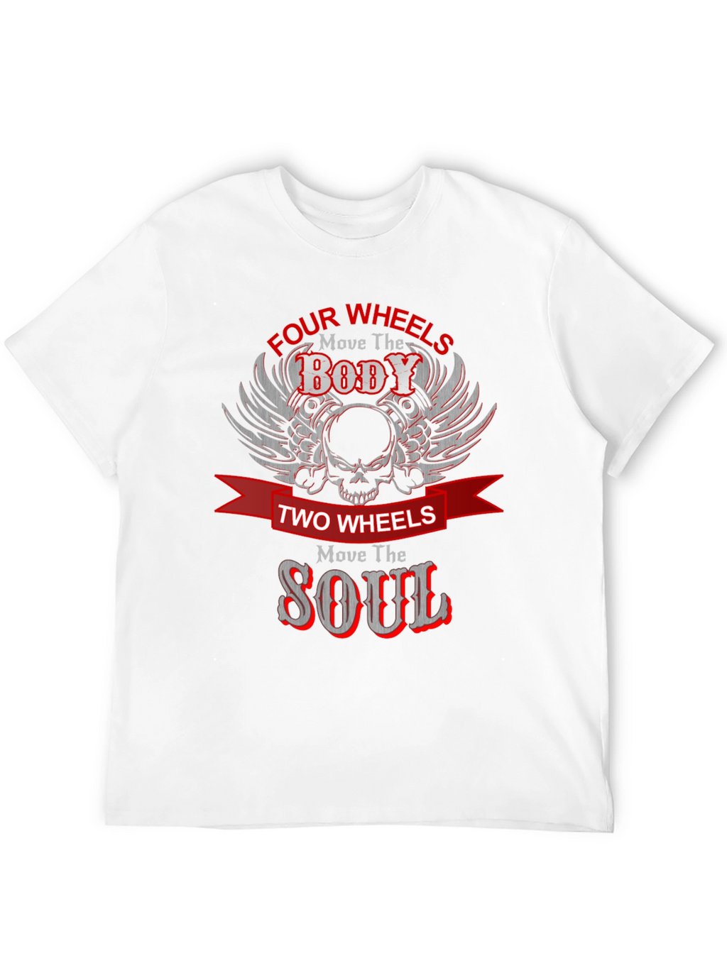 Four Wheels Move the Body Black Graphic Tee