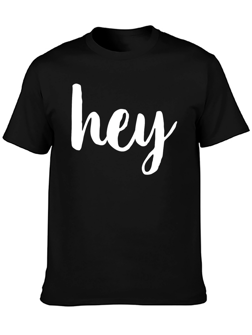 Hey Black Graphic Tee - Casual Style