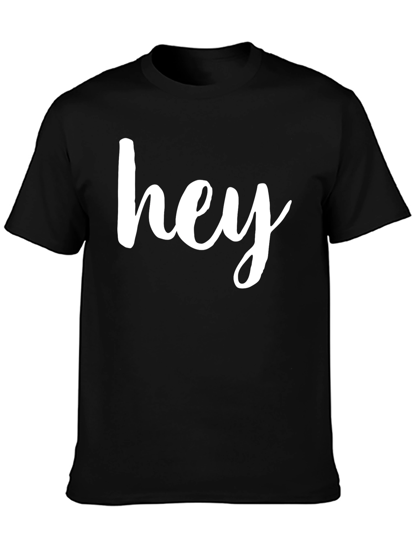 Hey Black Graphic Tee - Casual Style