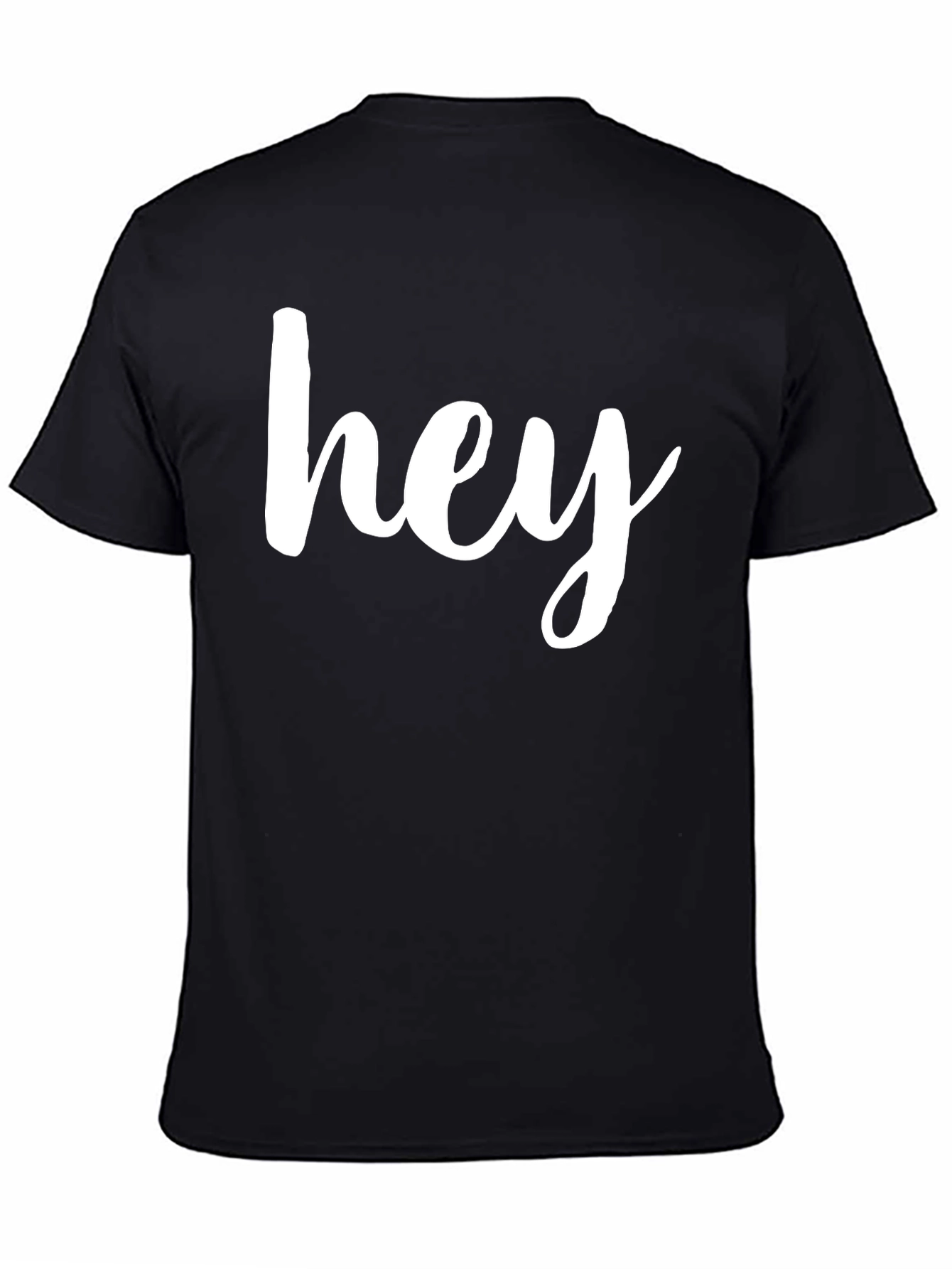Hey Black Graphic Tee - Casual Style