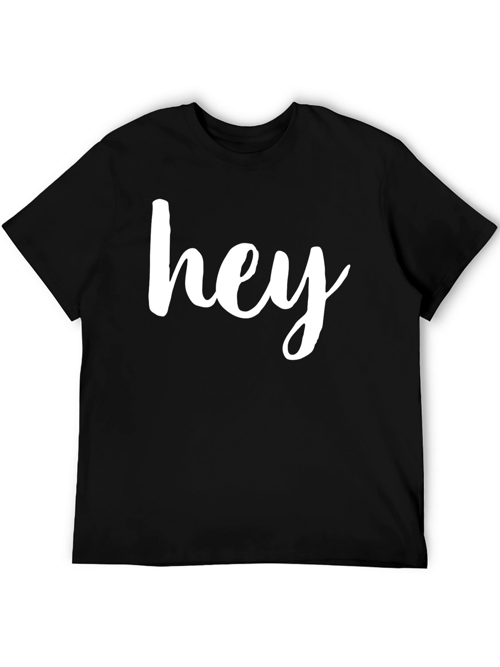 Hey Black Graphic Tee - Casual Style