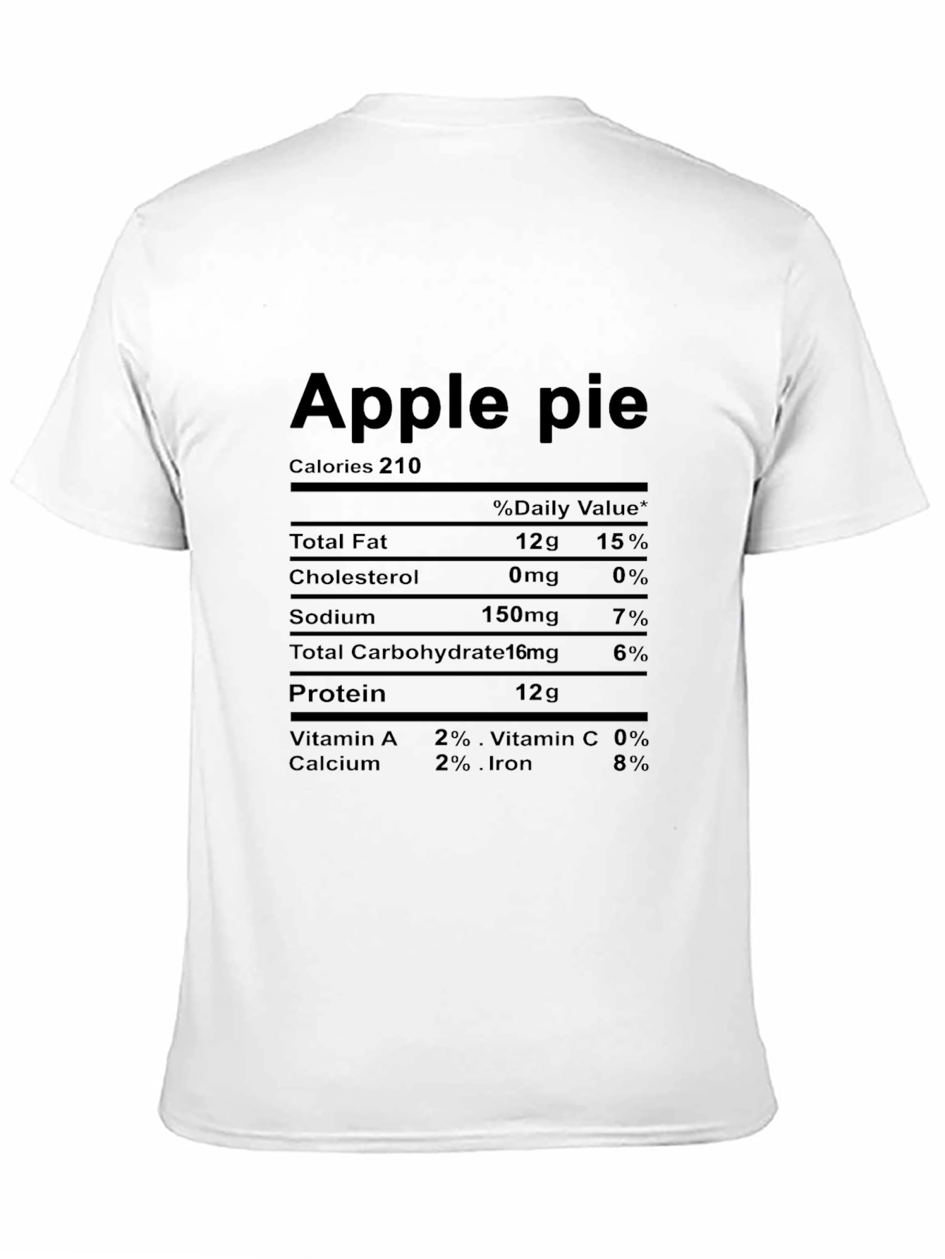 Apple Pie Nutrition Facts T-Shirt