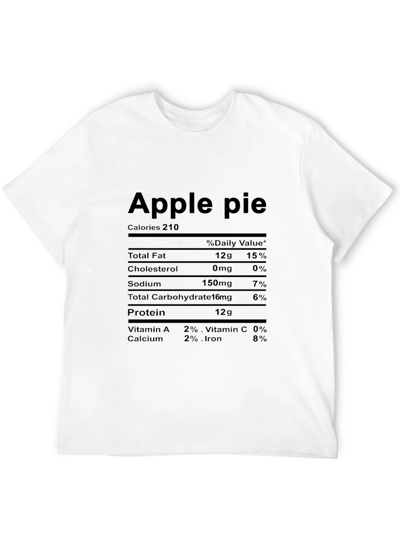 Apple Pie Nutrition Facts T-Shirt