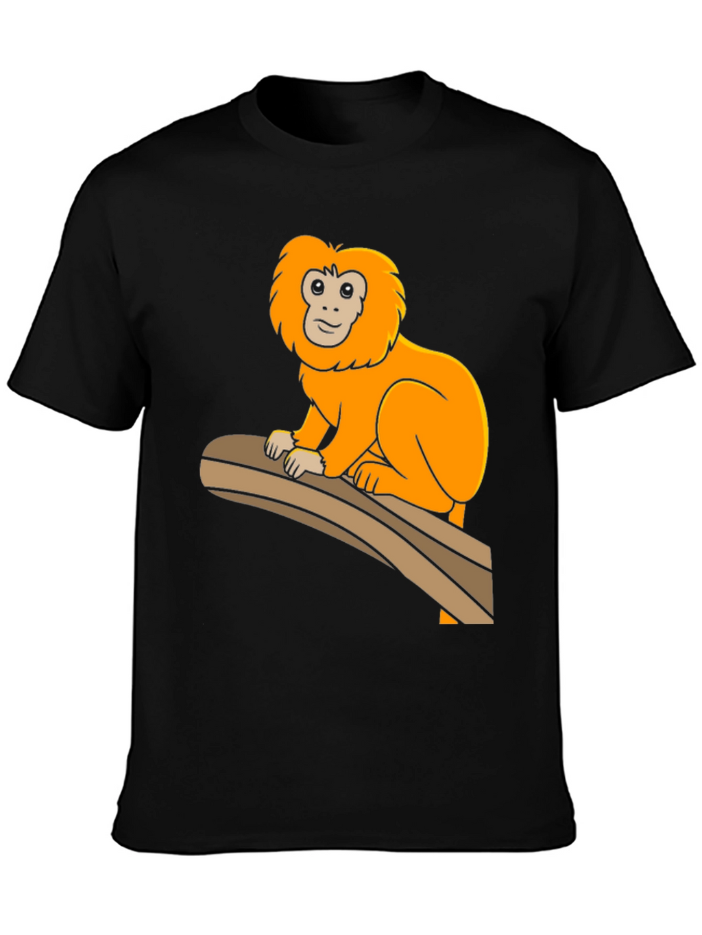 Monkey Graphic Tee - Black Cotton T-Shirt