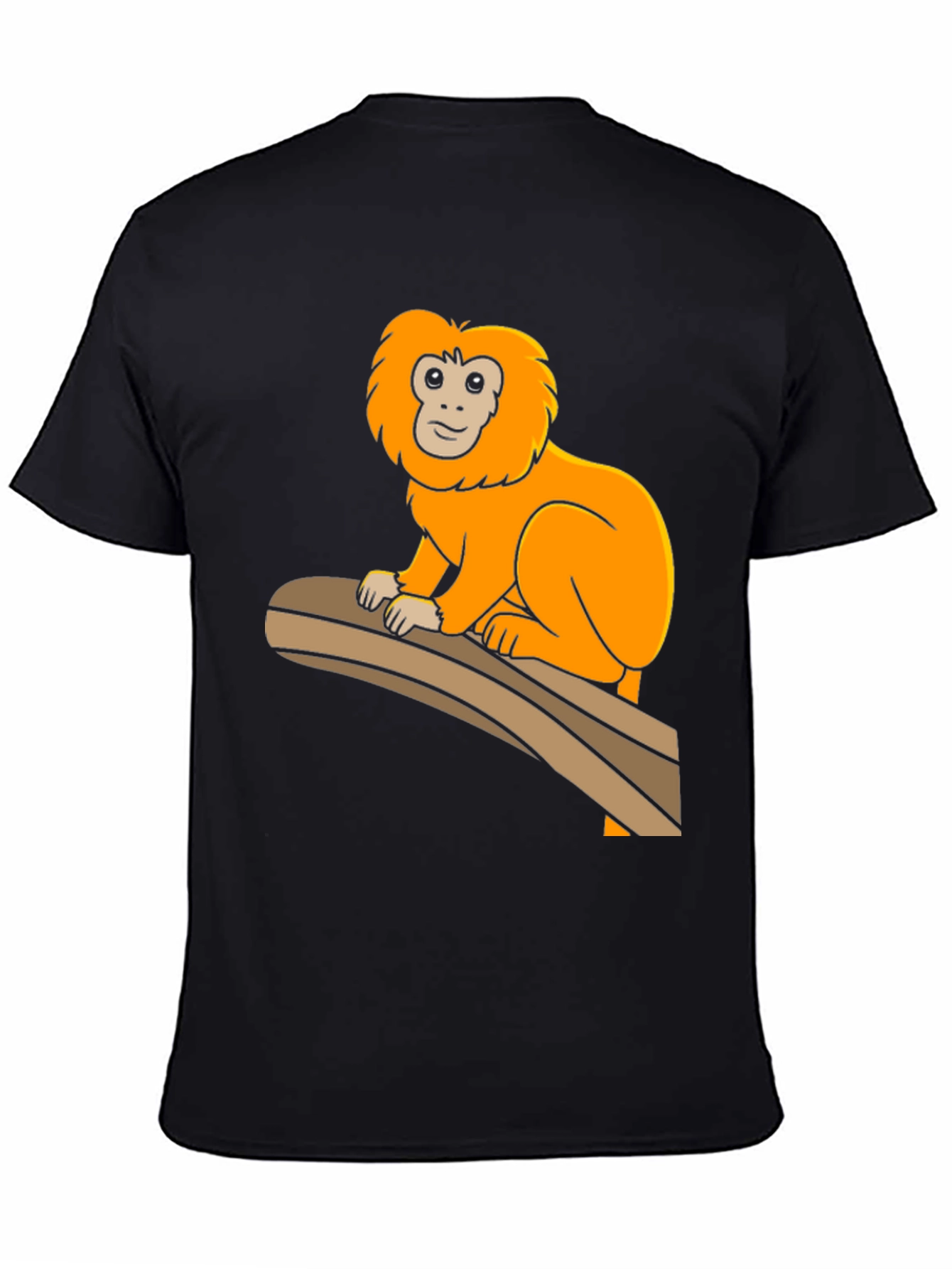 Monkey Graphic Tee - Black Cotton T-Shirt
