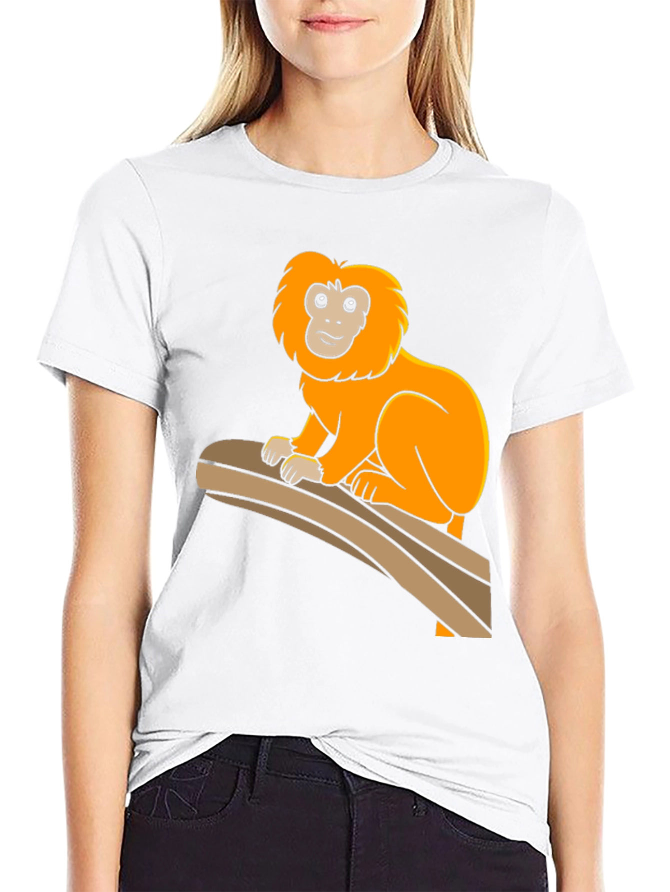 Monkey Graphic Tee - Black Cotton T-Shirt