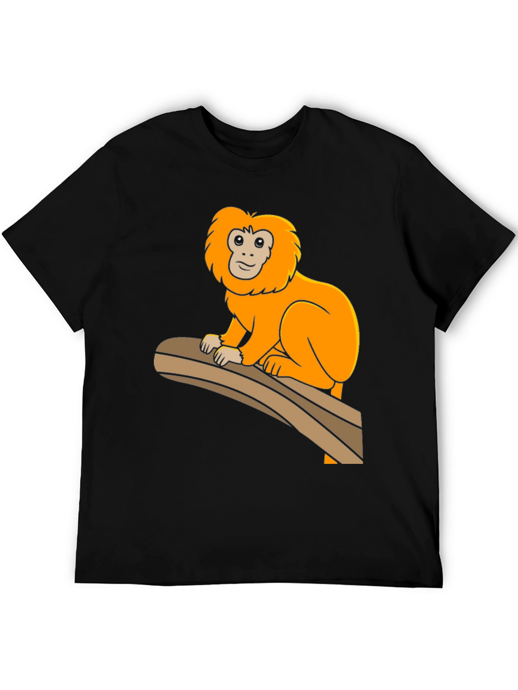 Monkey Graphic Tee - Black Cotton T-Shirt