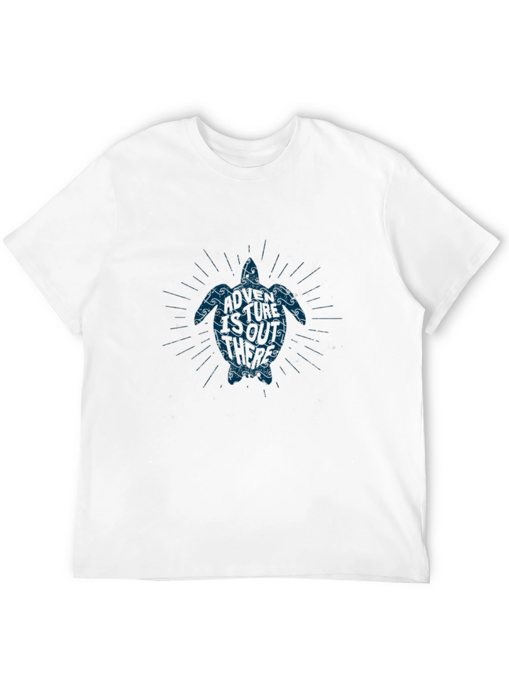 Turtle Wave Graphic Tee - Soft Black Cotton Blend