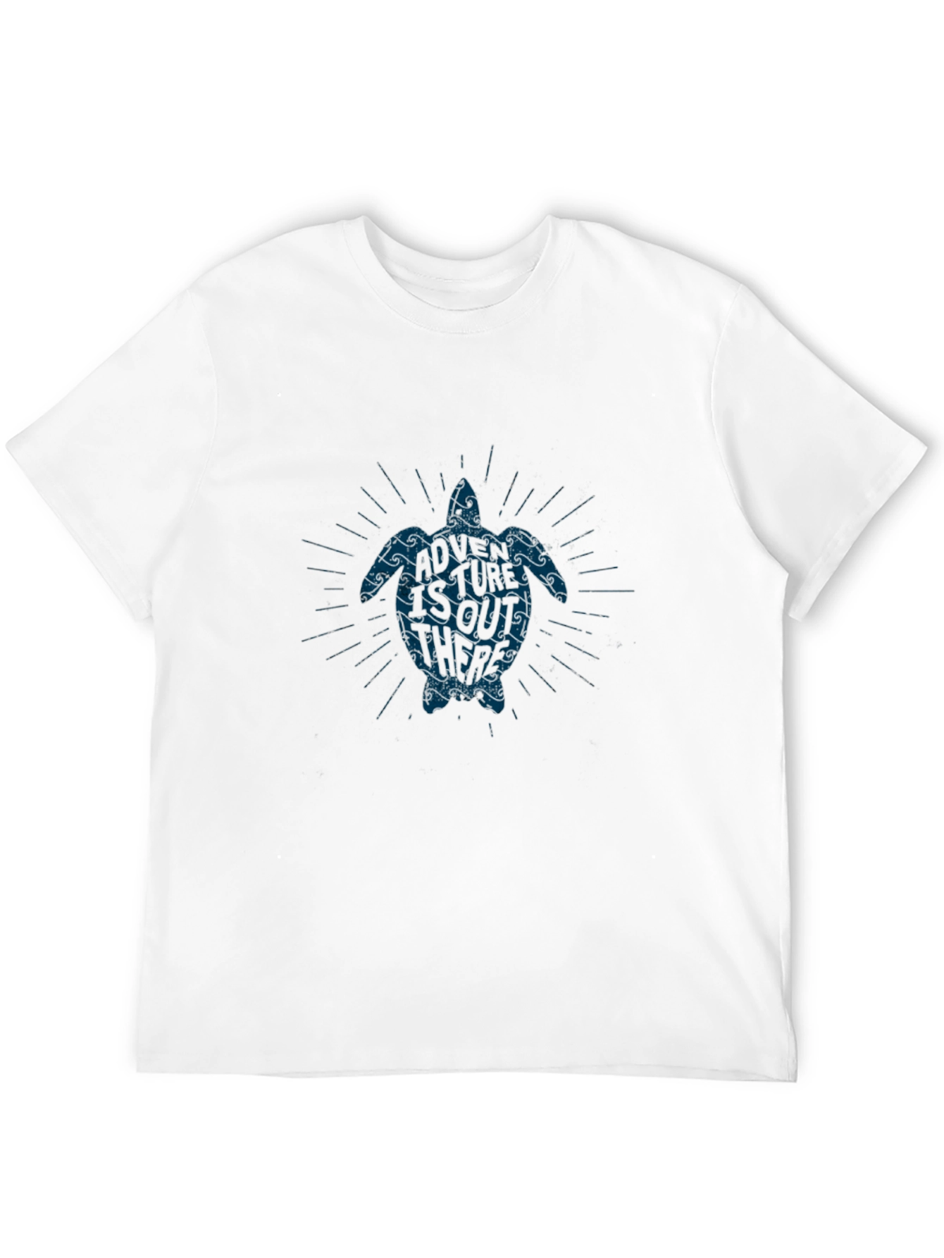 Turtle Wave Graphic Tee - Soft Black Cotton Blend
