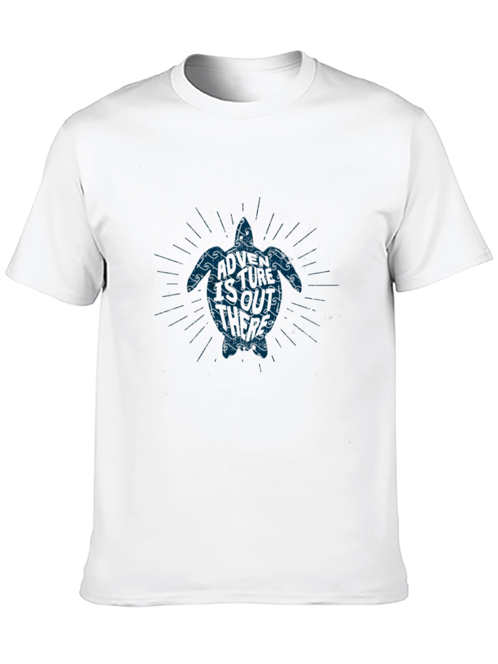 Turtle Wave Graphic Tee - Soft Black Cotton Blend