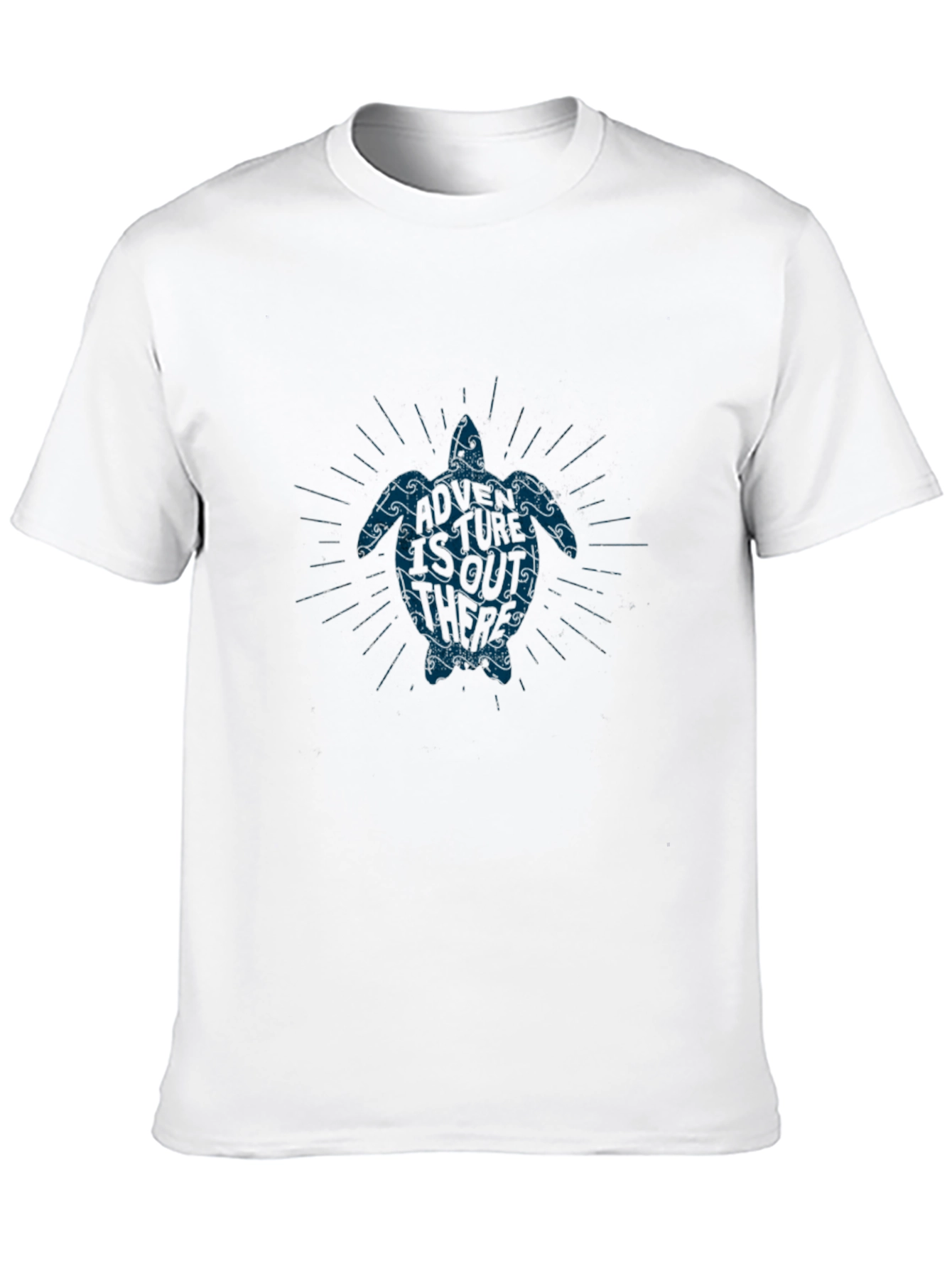 Turtle Wave Graphic Tee - Soft Black Cotton Blend